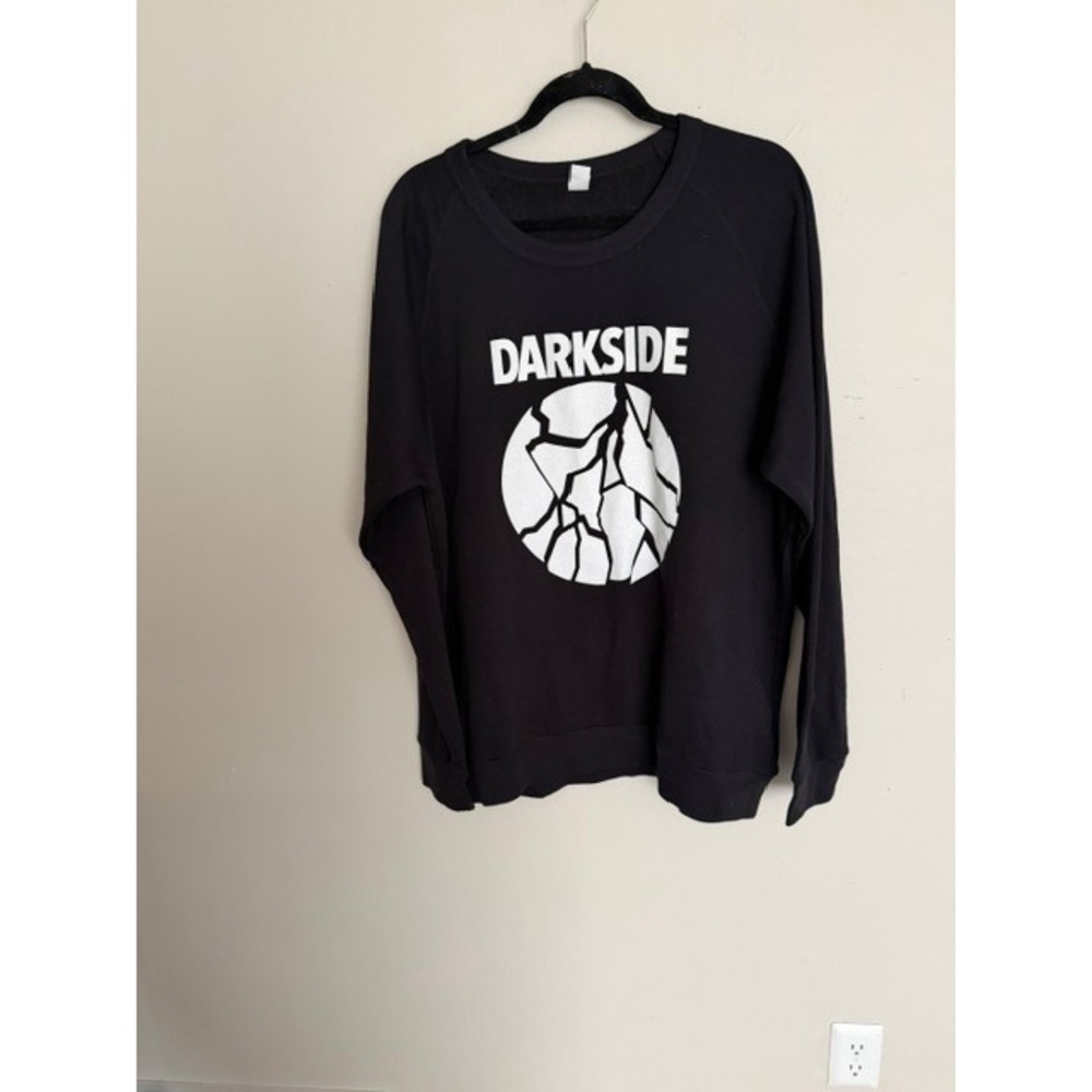 Alternative Apparel Mens Darkside Graphic Sweatshirt Black 2XL Crewneck Pullover